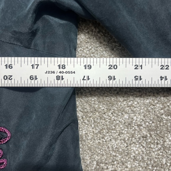 Ann Trinity Woman’s 100% Silk Evening Jacket Blazer Embellished Size Small - Picture 6 of 11